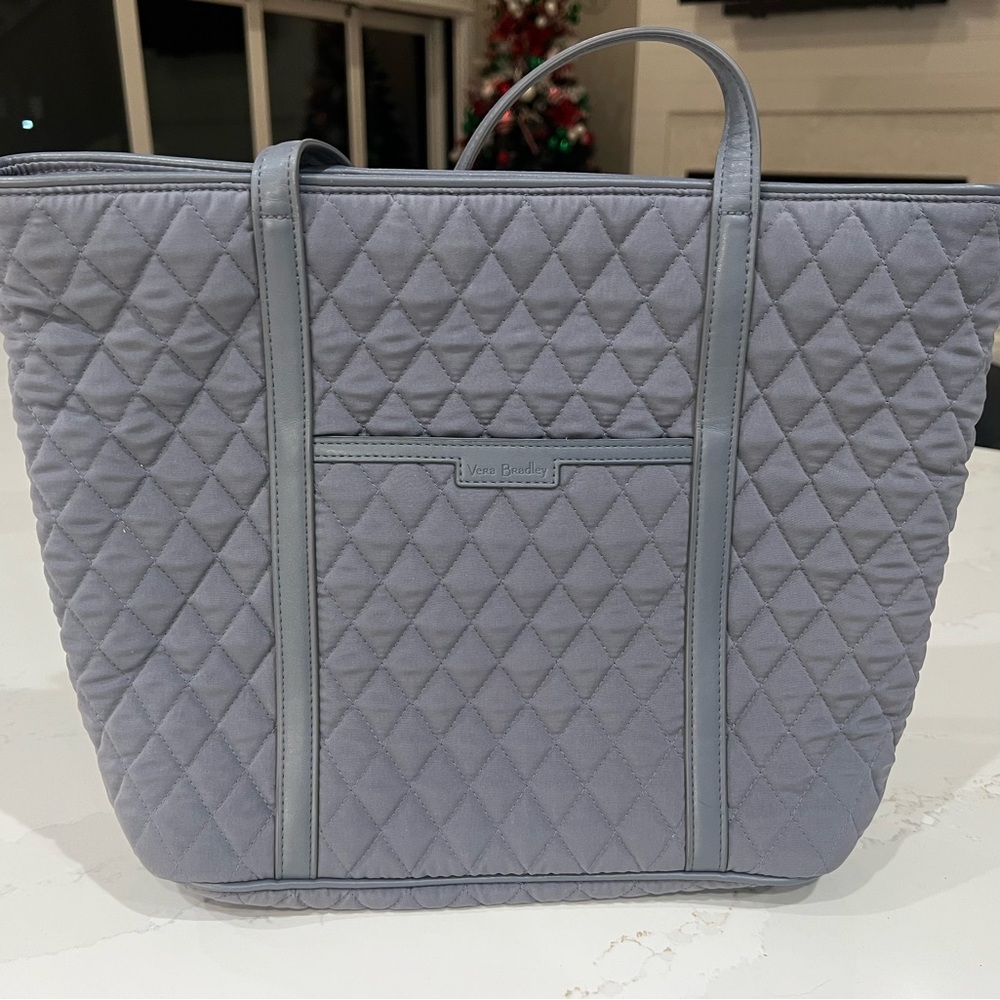 Vera Bradley Quilted Tote in Soft Gray